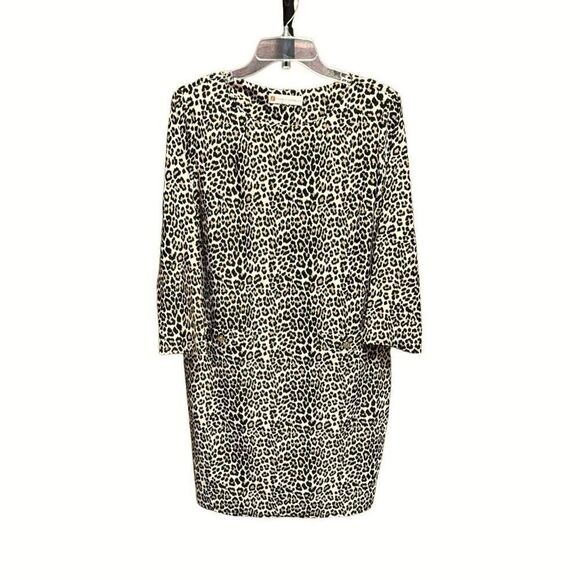 Jude Connally Women’s Cheetah Quarter Sleeve Sheath Dress Size Medium - Picture 1 of 6